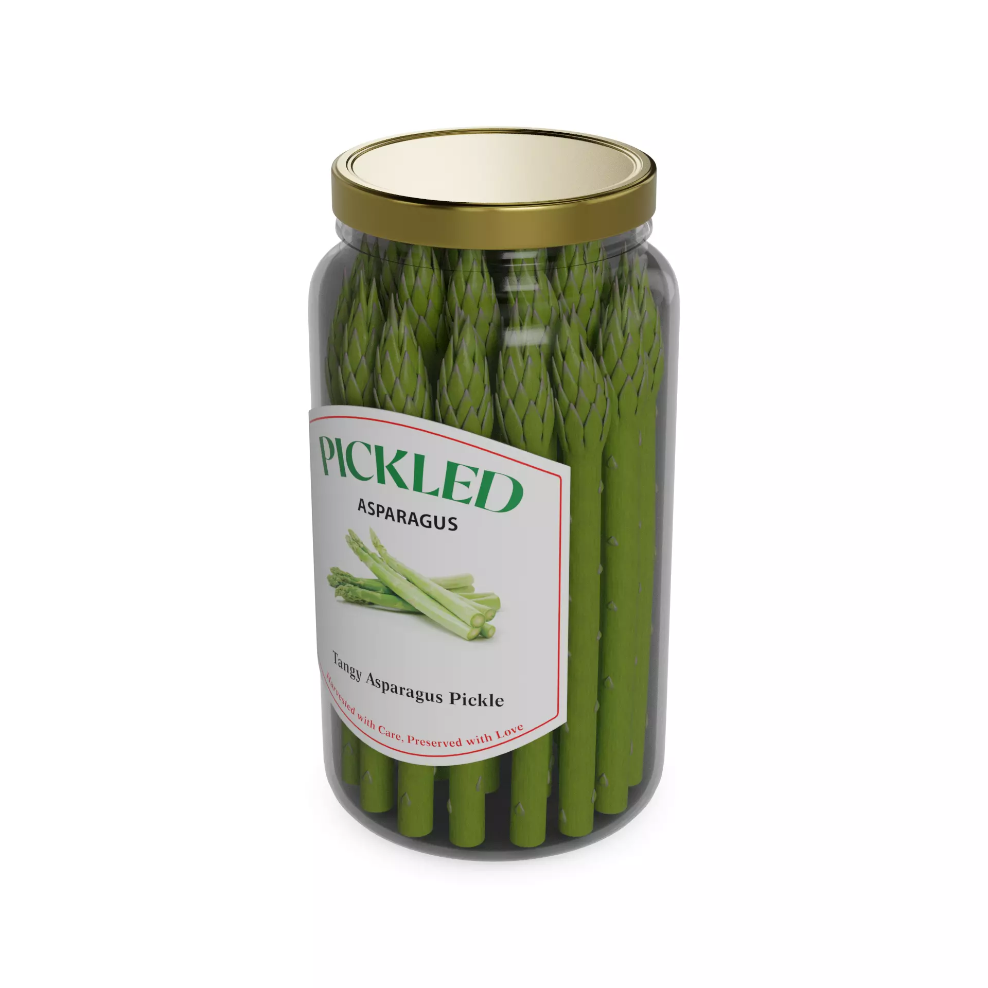Other preserved vegetables and mixtures Canned Pickled Asparagus 3D model