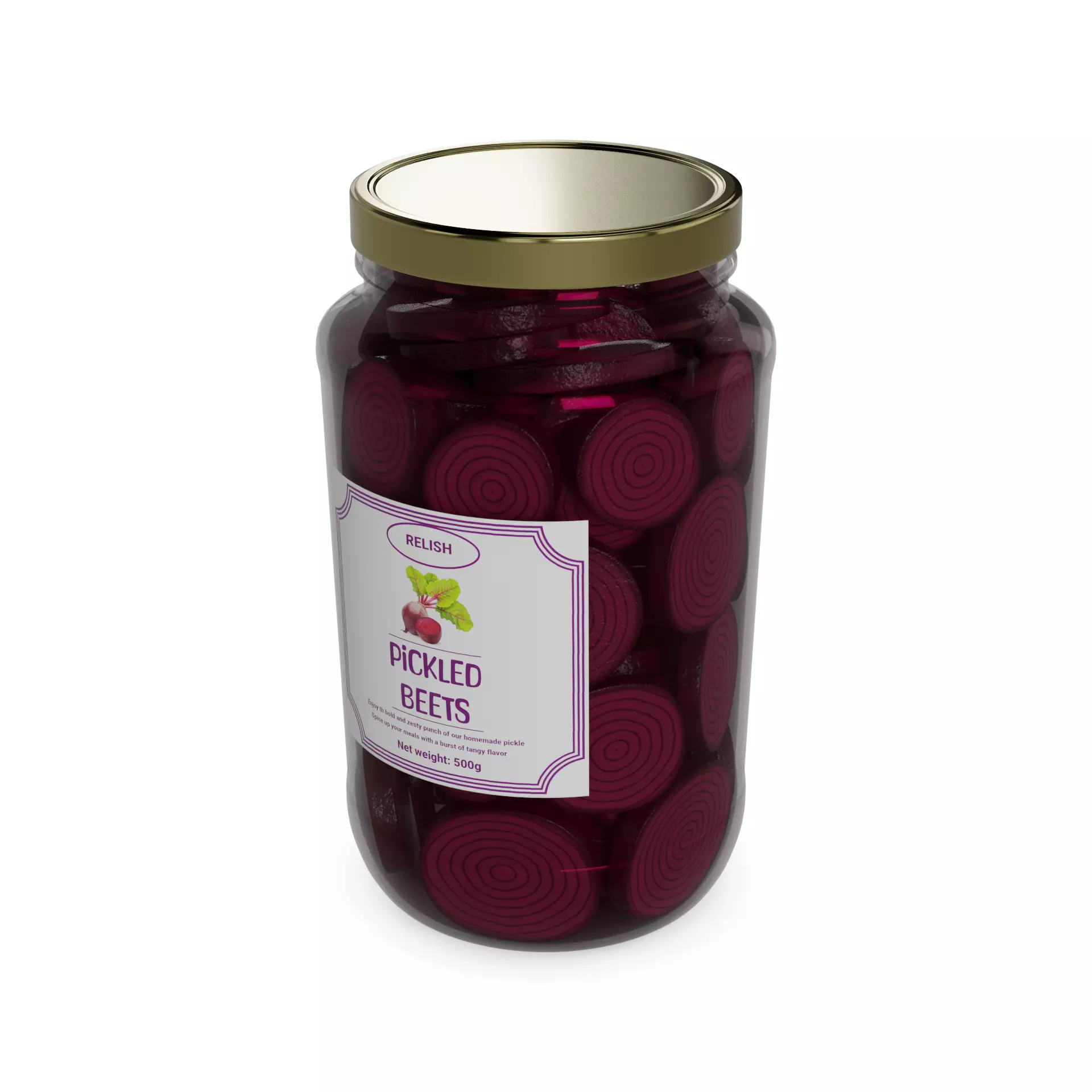 Other preserved vegetables and mixtures Canned Pickled Beets 3D model