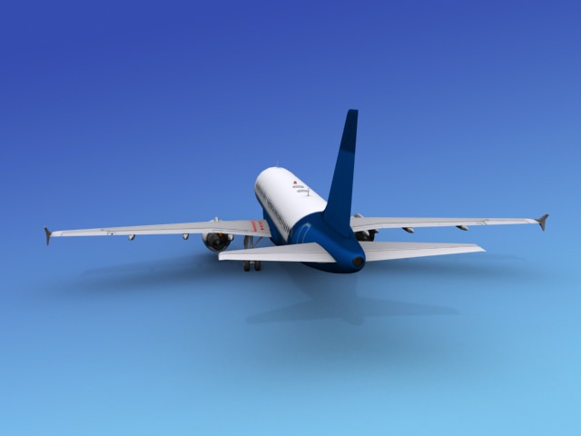 Airbus A320 Unmarked 3D model_4