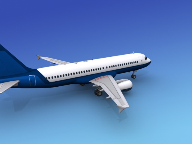 Airbus A320 Unmarked 3D model_8