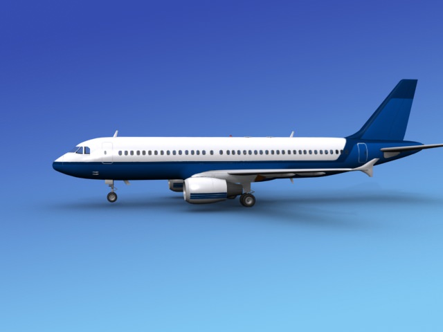 Airbus A320 Unmarked 3D model_2