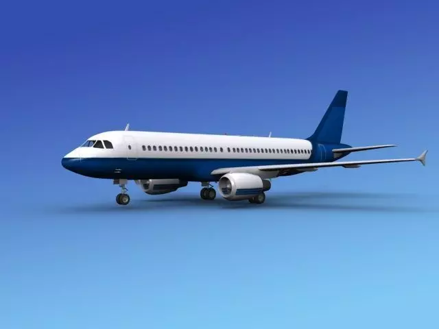 Airbus A320 Unmarked 3D model_0