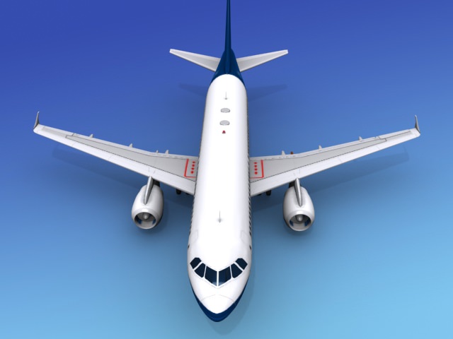 Airbus A320 Unmarked 3D model_10