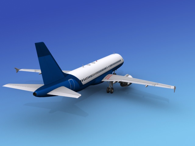 Airbus A320 Unmarked 3D model_6