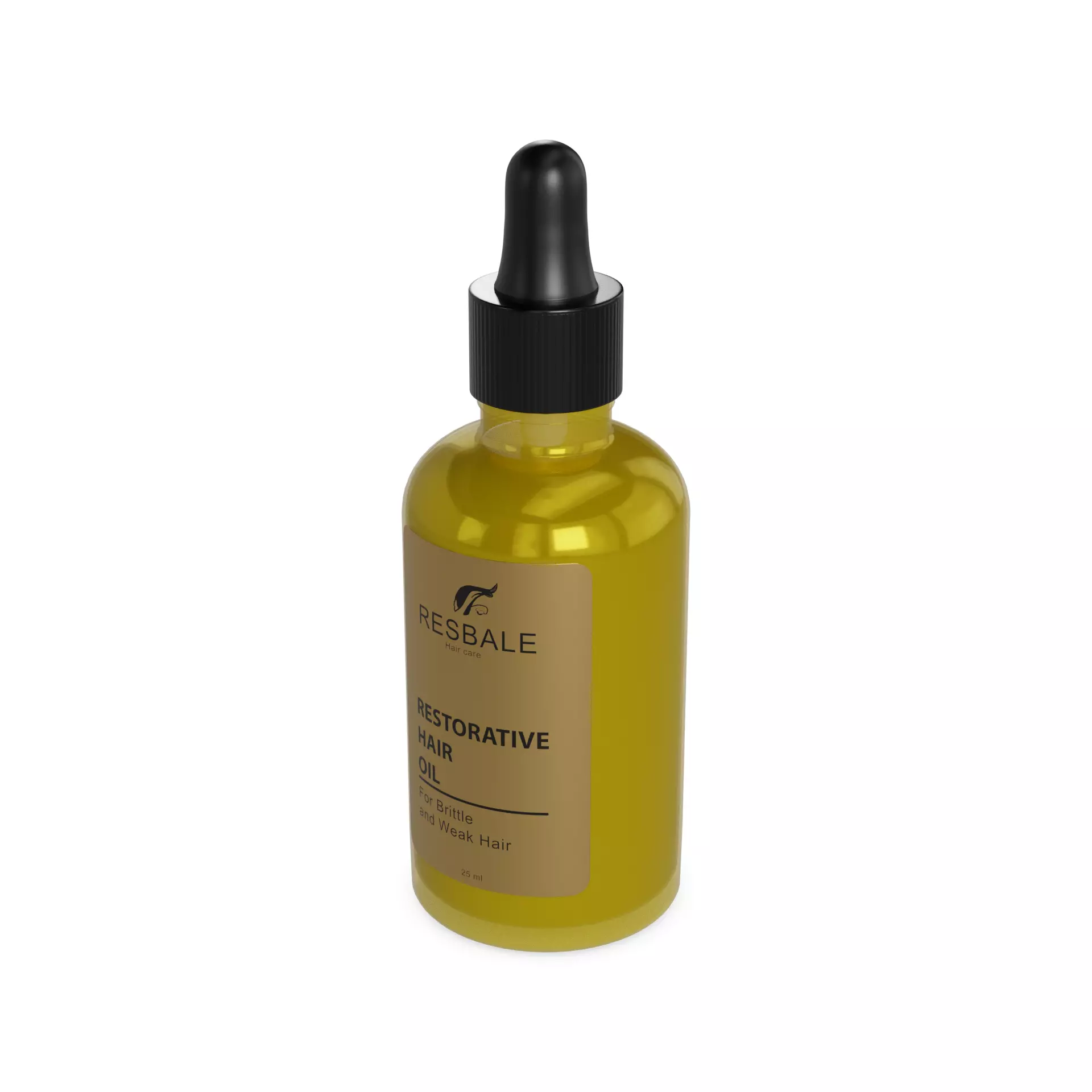 Hair masks serums and oils Restorative Hair Oil Low-poly 3D model_0