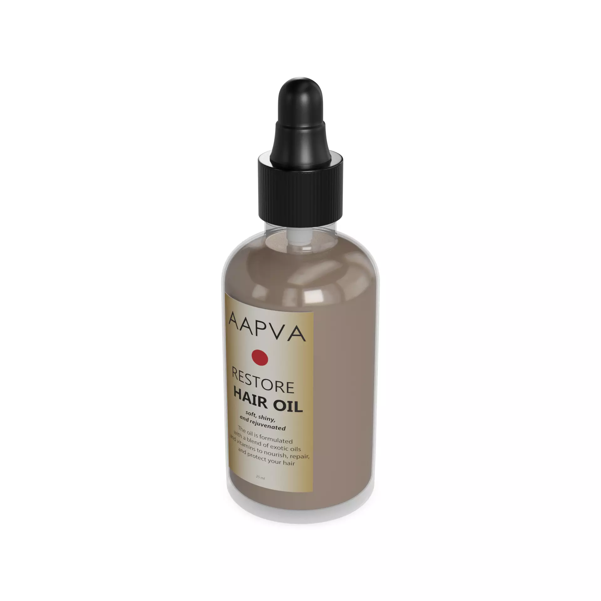 Hair masks serums and oils Restorative Hair Oil Low-poly 3D model_0