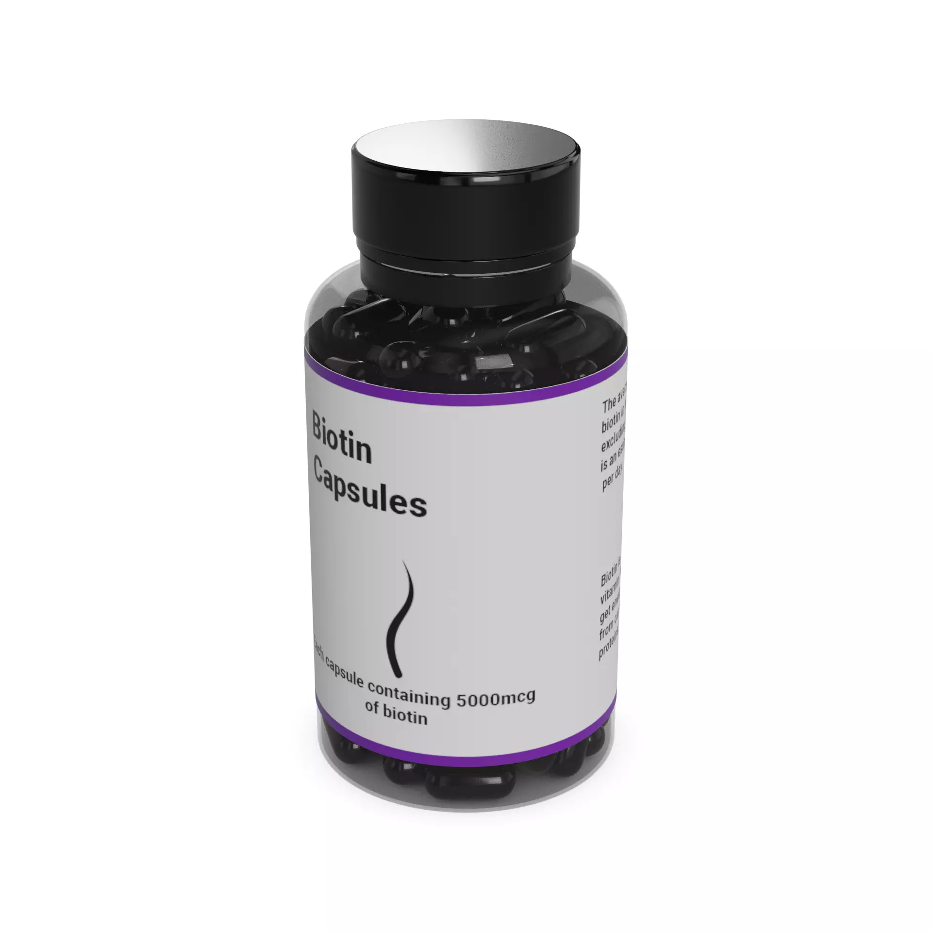 Vitamin and mineral supplements Biotin Capsules 3D model_0