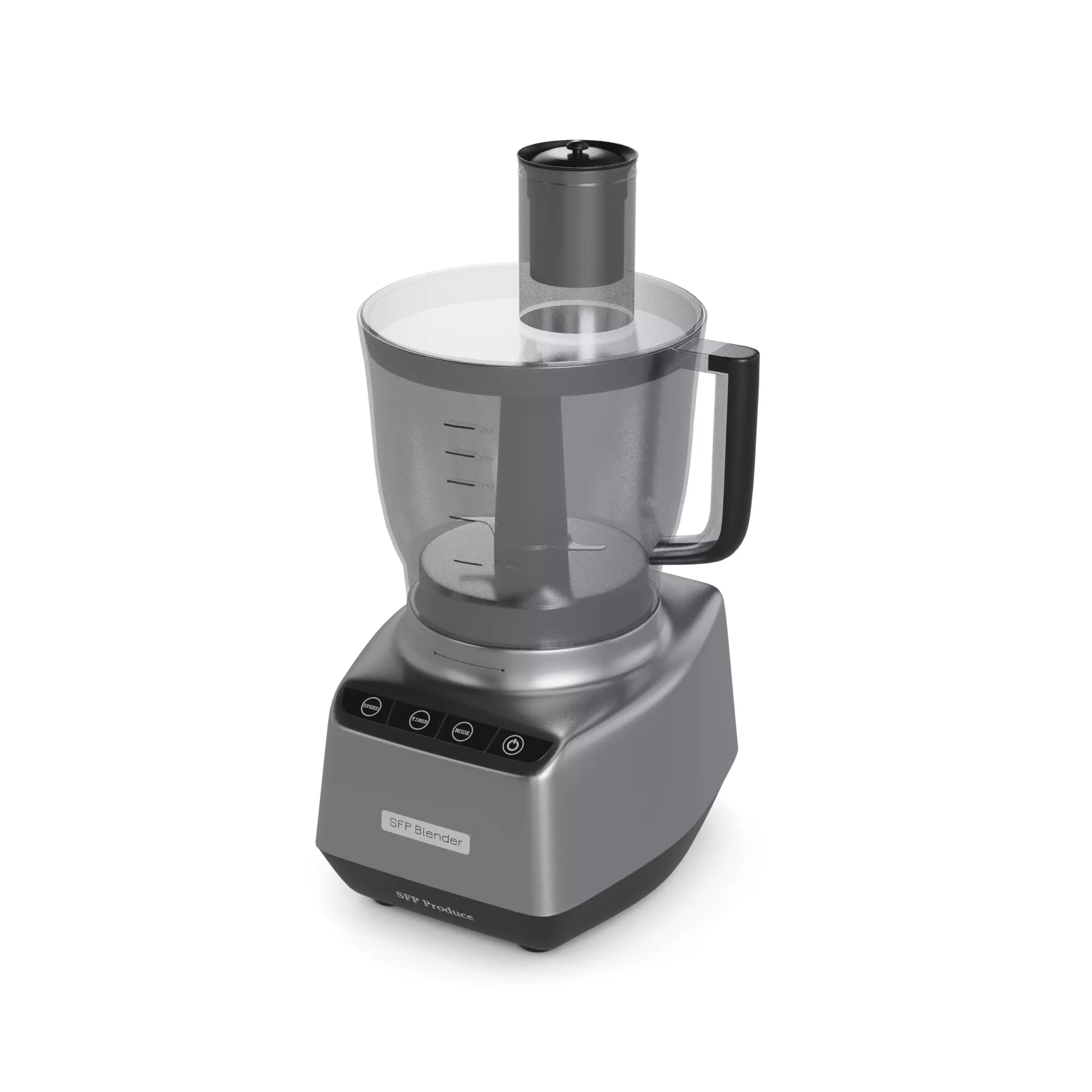 Kitchen appliances Food Processor Low-poly 3D model_0
