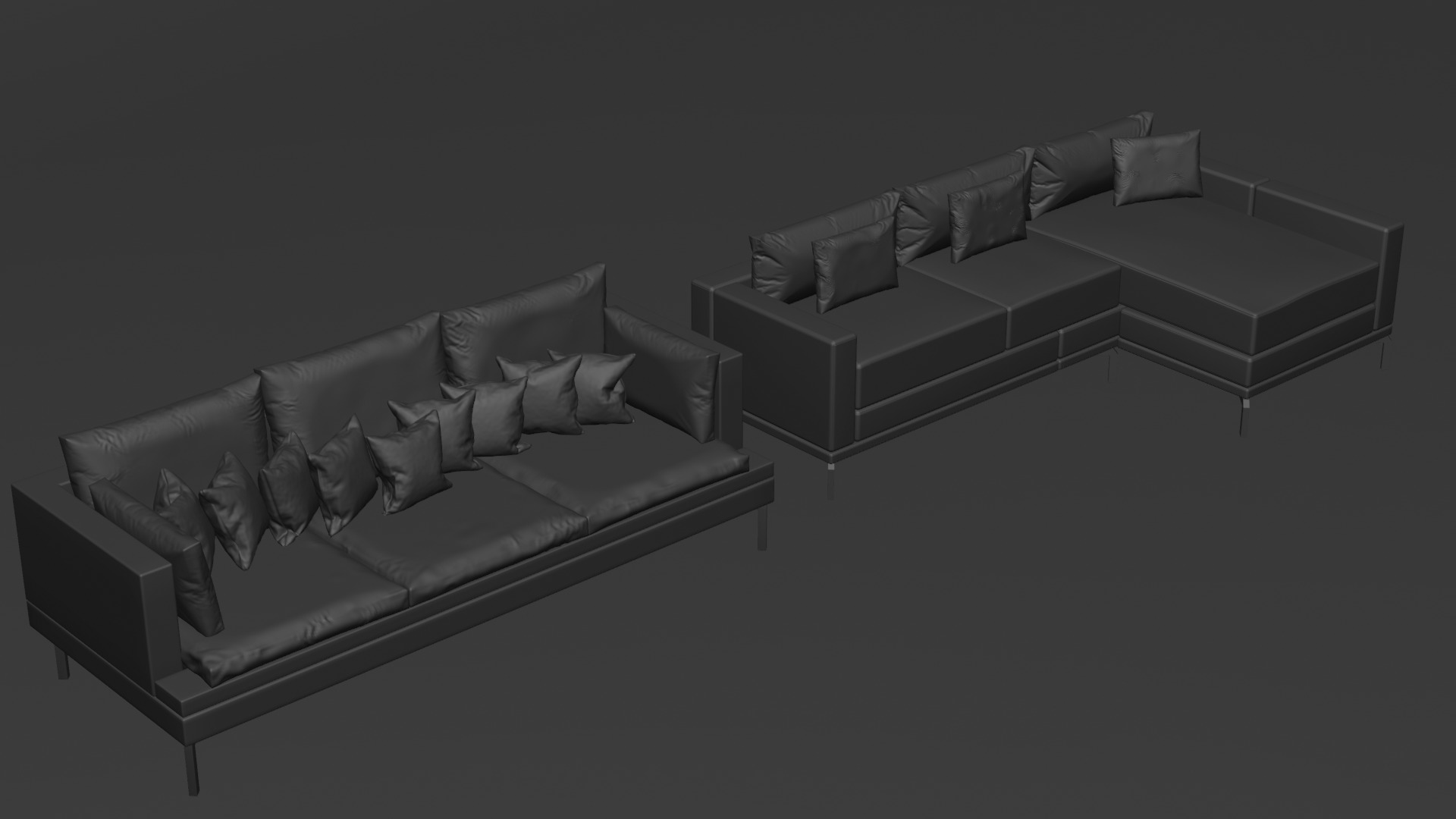 Couch Pack V1 3D model_4