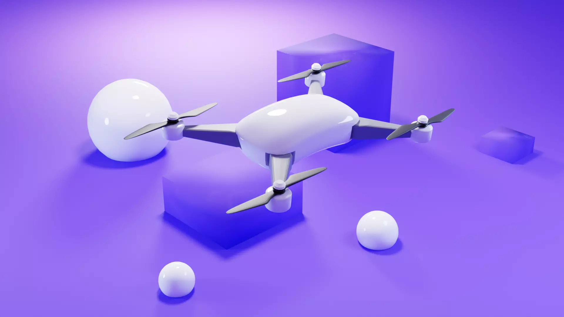 Drone Low-poly 3D model