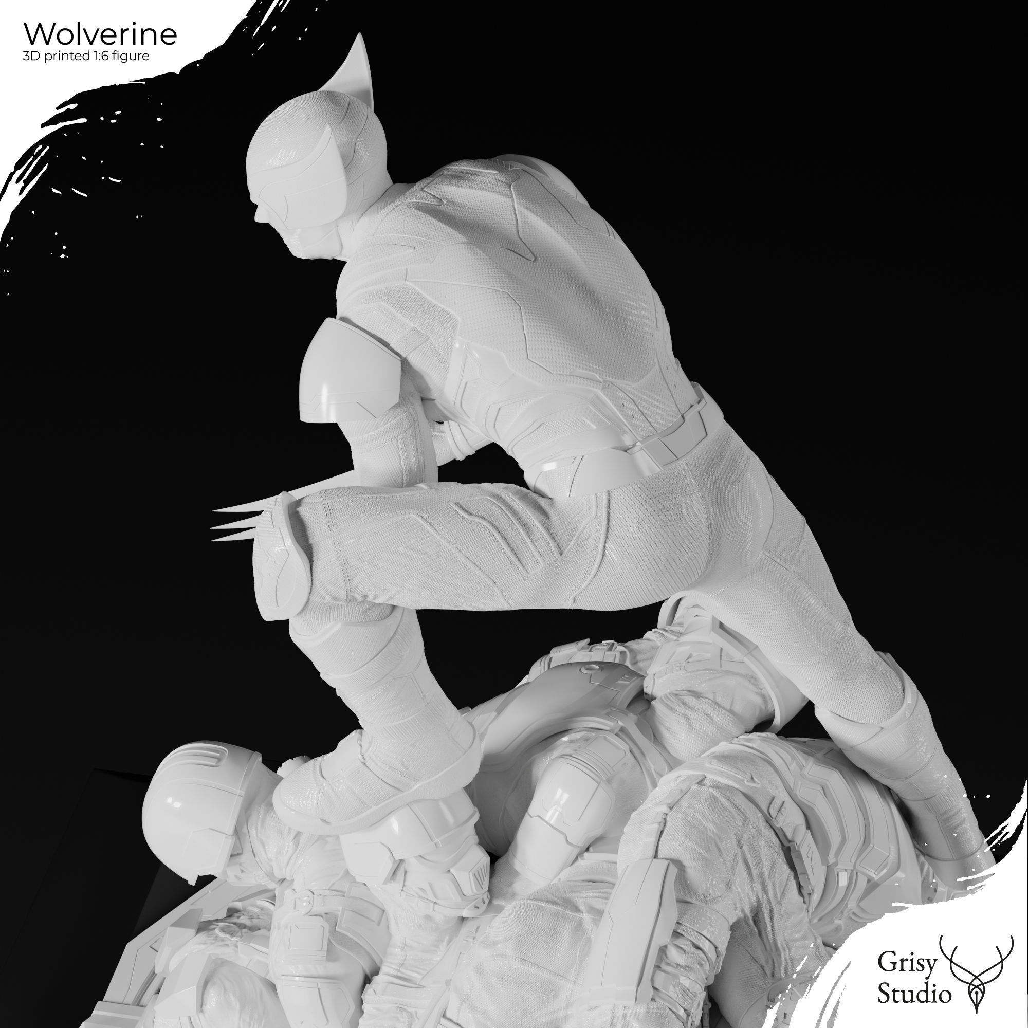 Wolverine - Logan 3d print 3 model in 1 3D print model_18