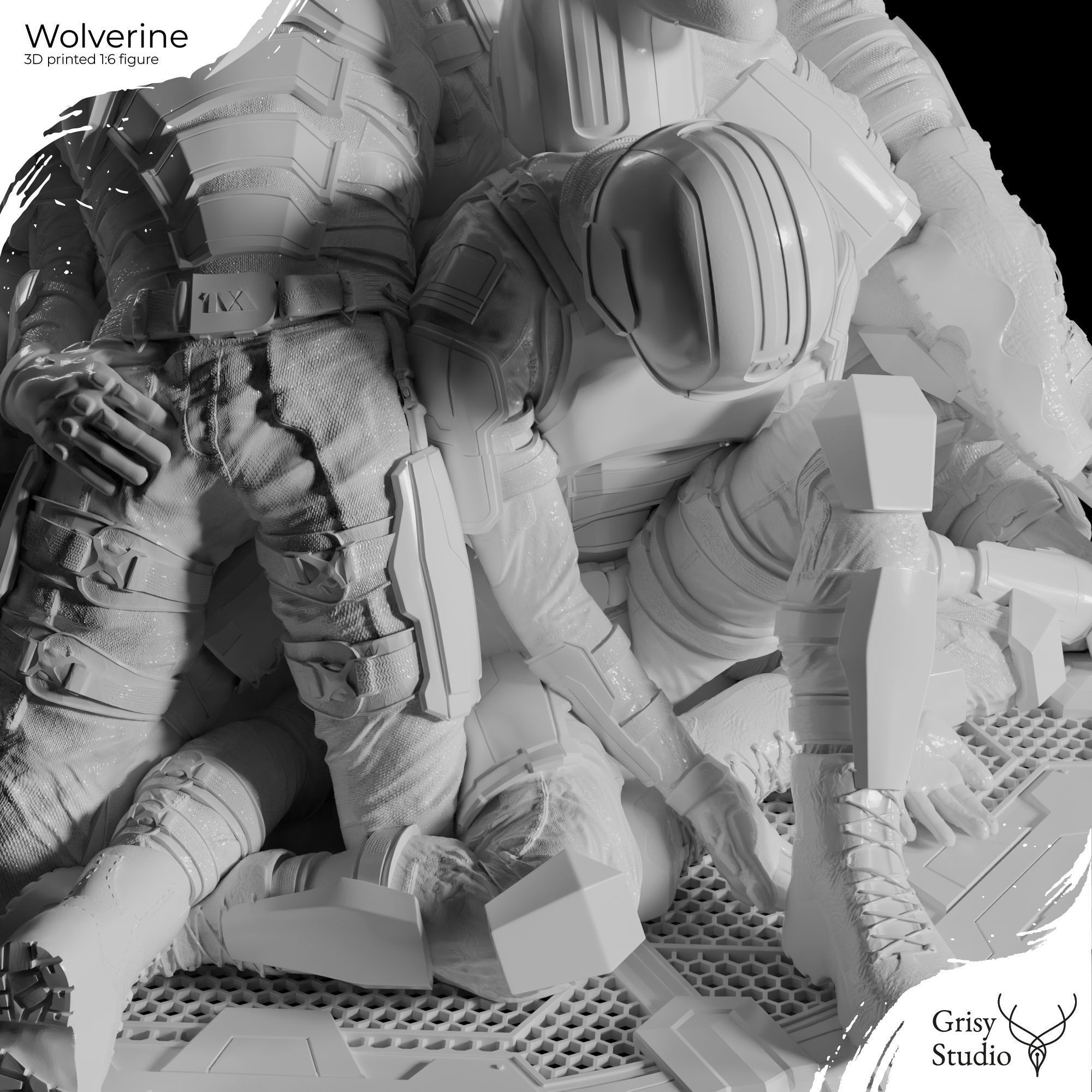 Wolverine - Logan 3d print 3 model in 1 3D print model_28