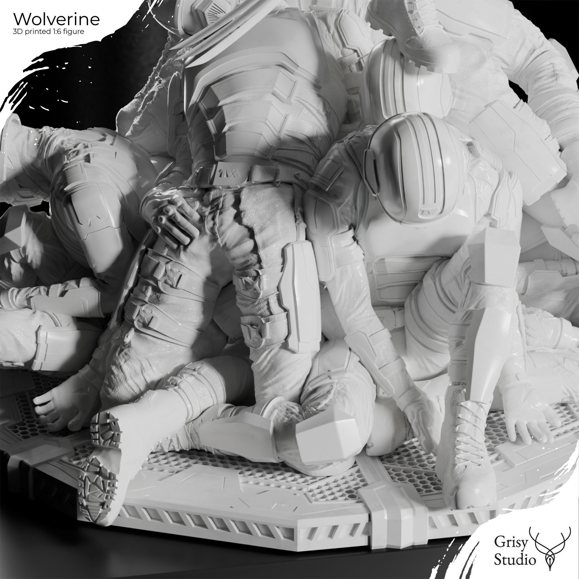 Wolverine - Logan 3d print 3 model in 1 3D print model_23