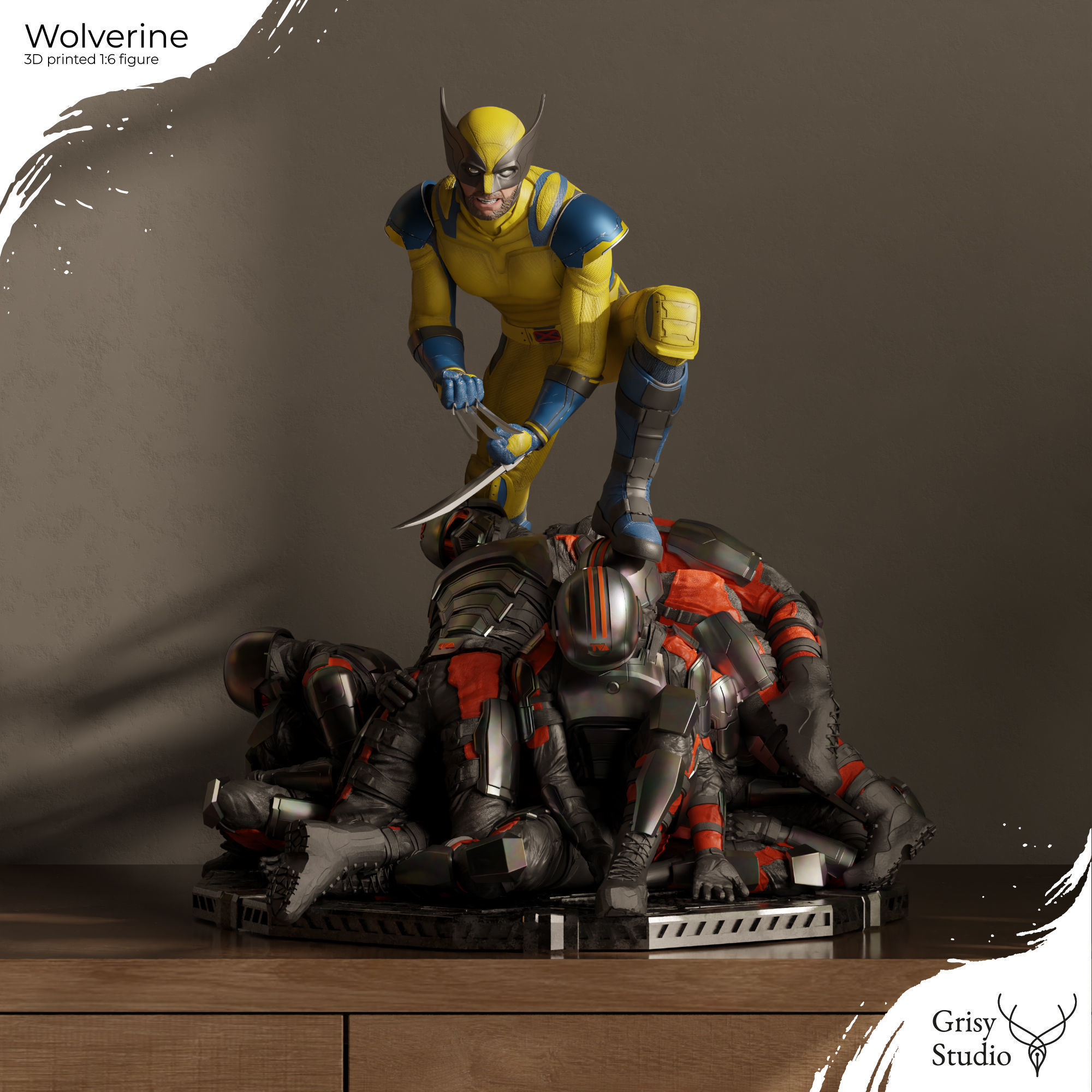 Wolverine - Logan 3d print 3 model in 1 3D print model_2