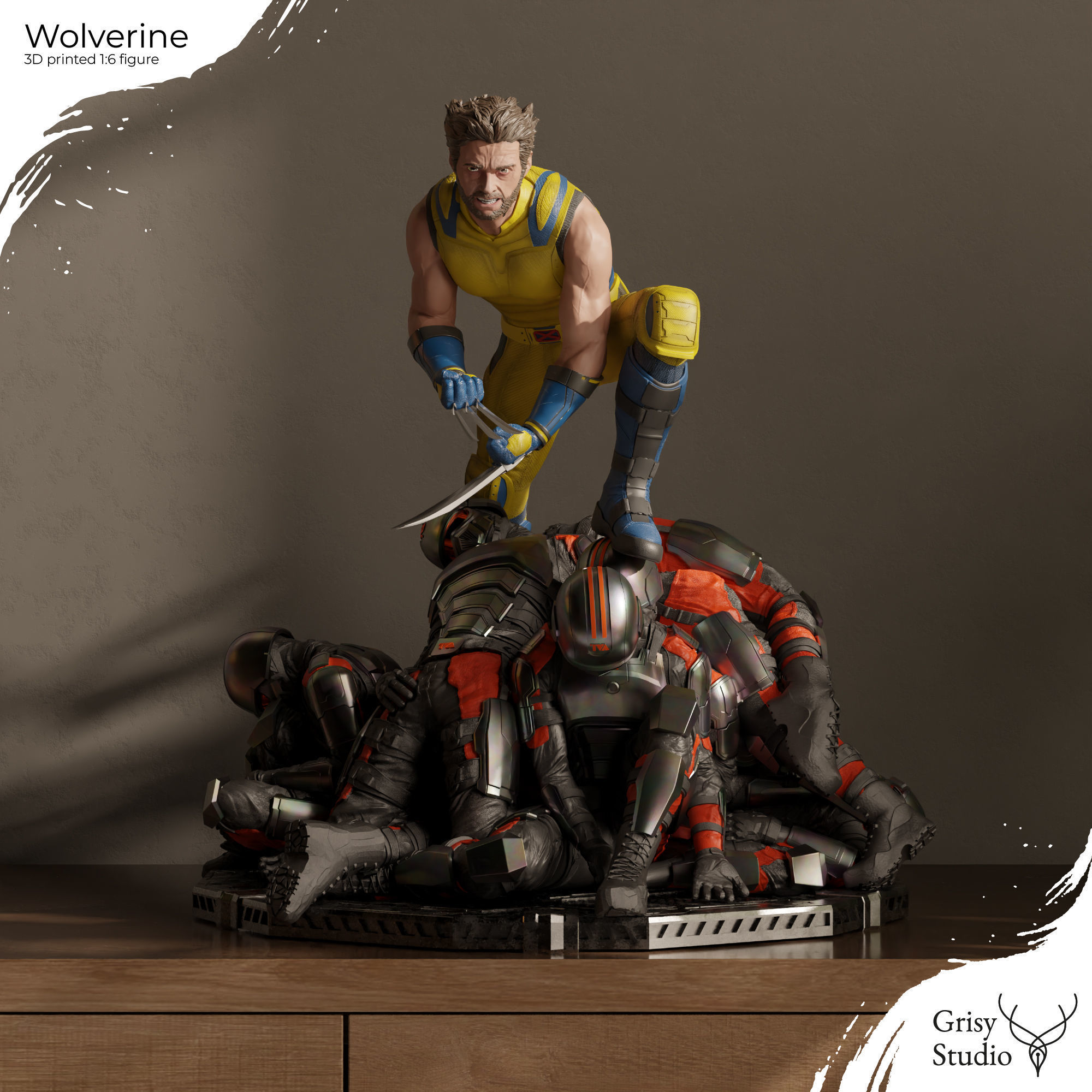 Wolverine - Logan 3d print 3 model in 1 3D print model_1