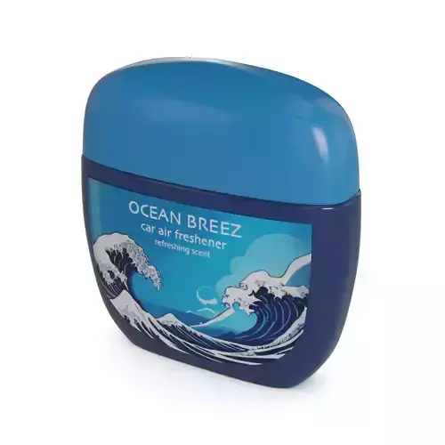 Car air freshener - ocean breeze Low-poly 3D model
