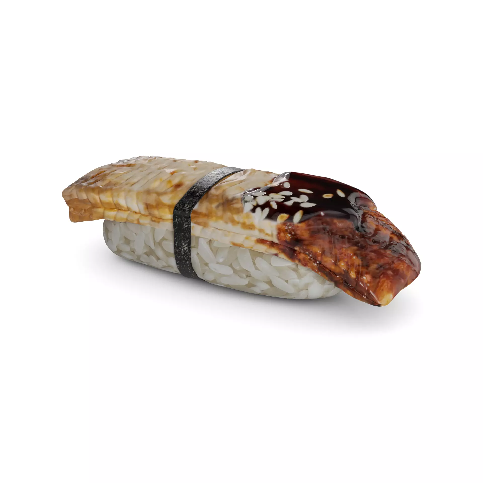 Nigiri Sushi with grilled eel 3D model_0