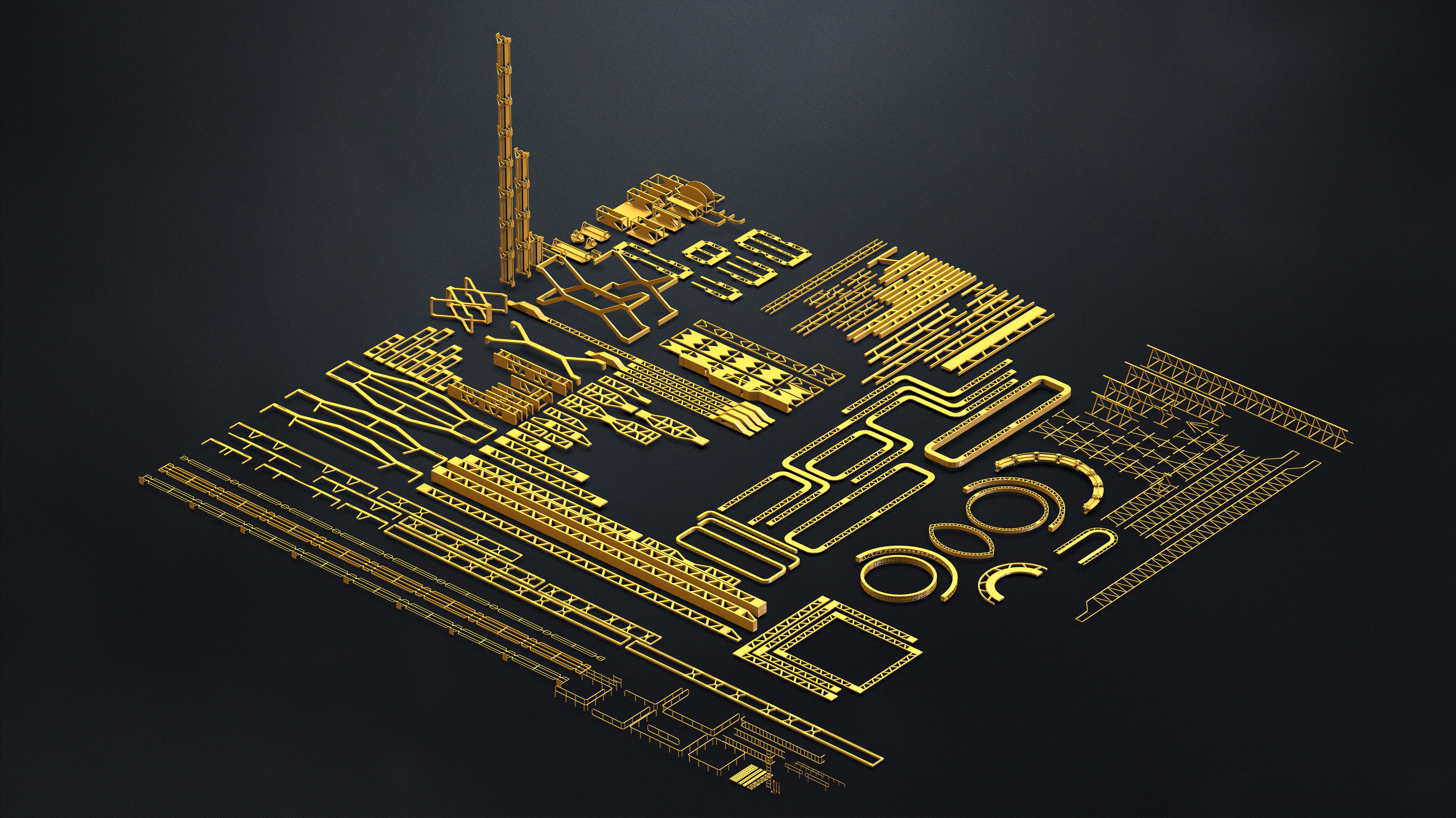 150 SUBD Scifi Architectural Kitbash elements Vol 3 3D model_1