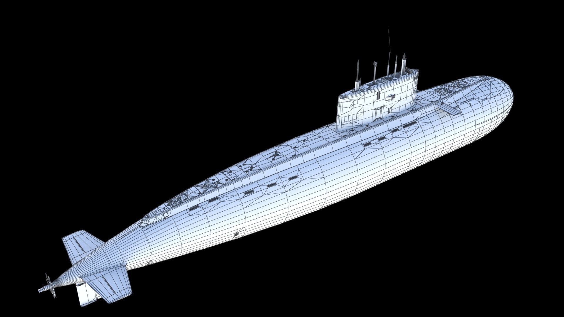 Kilo class submarine project 636 3D model_24