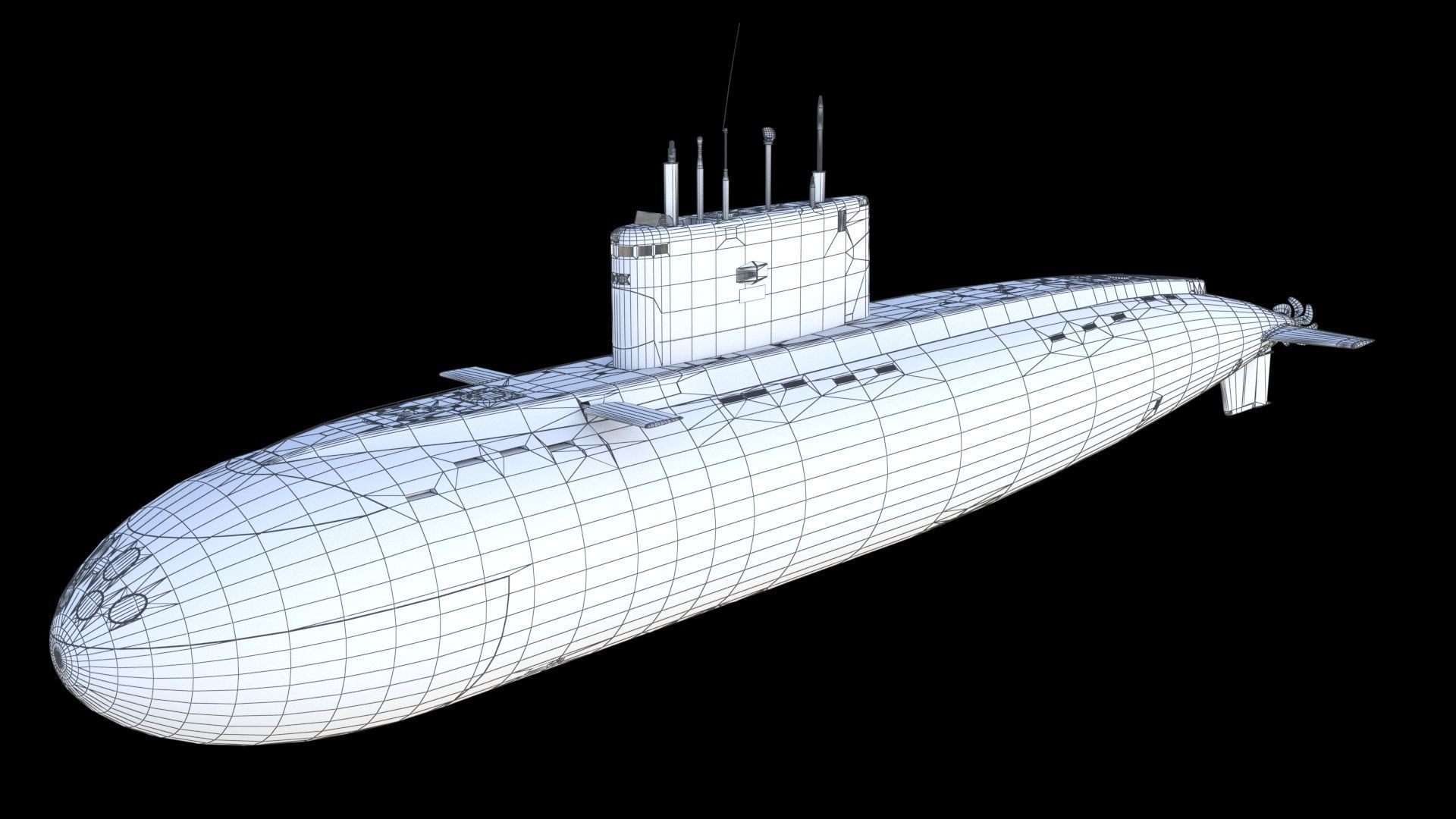 Kilo class submarine project 636 3D model_23