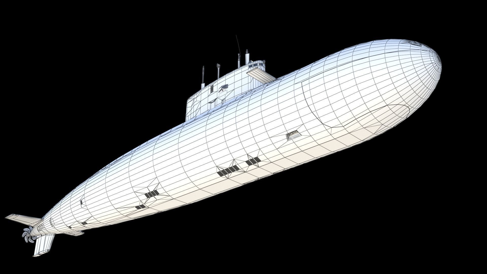 Kilo class submarine project 636 3D model_25