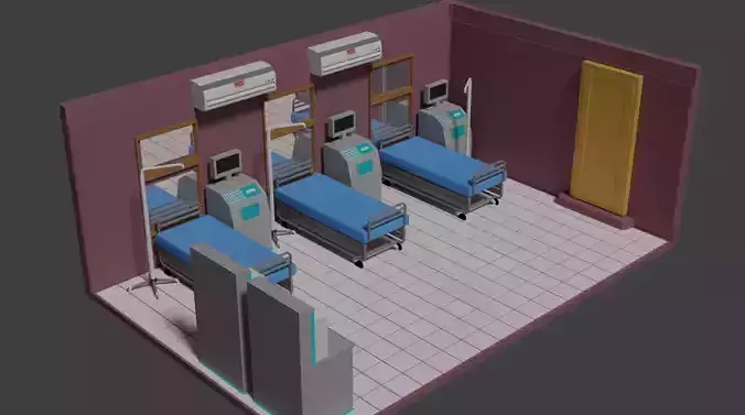 3D Multiple Patients Room
