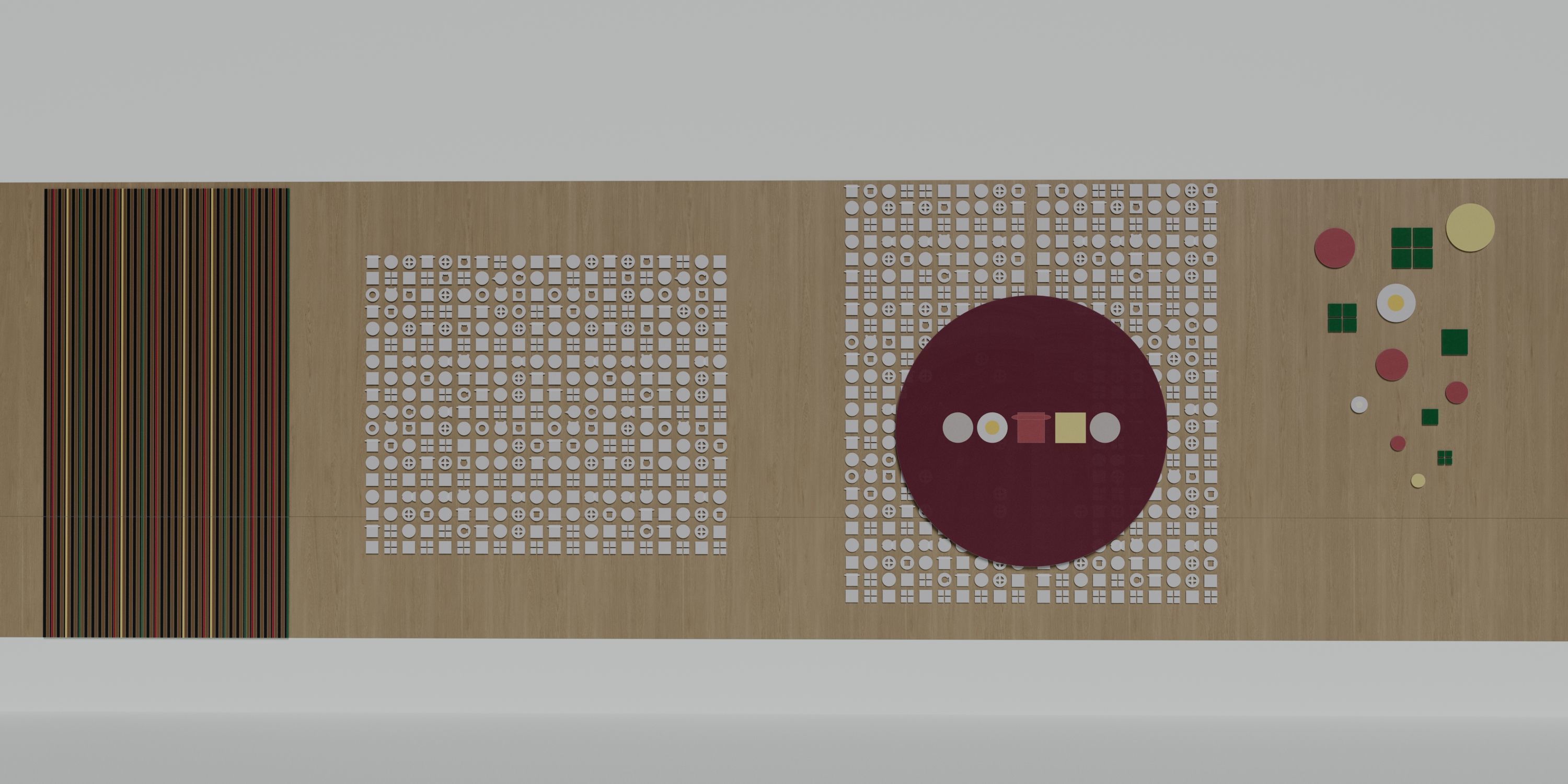 Set of Mcdonalds decor Low-poly 3D model_1