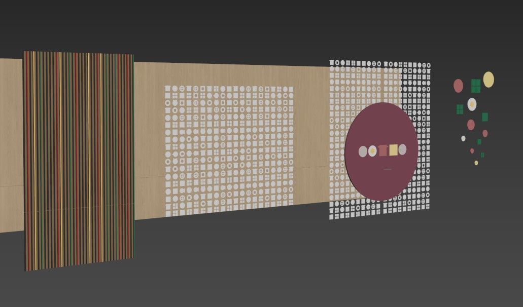 Set of Mcdonalds decor Low-poly 3D model_2