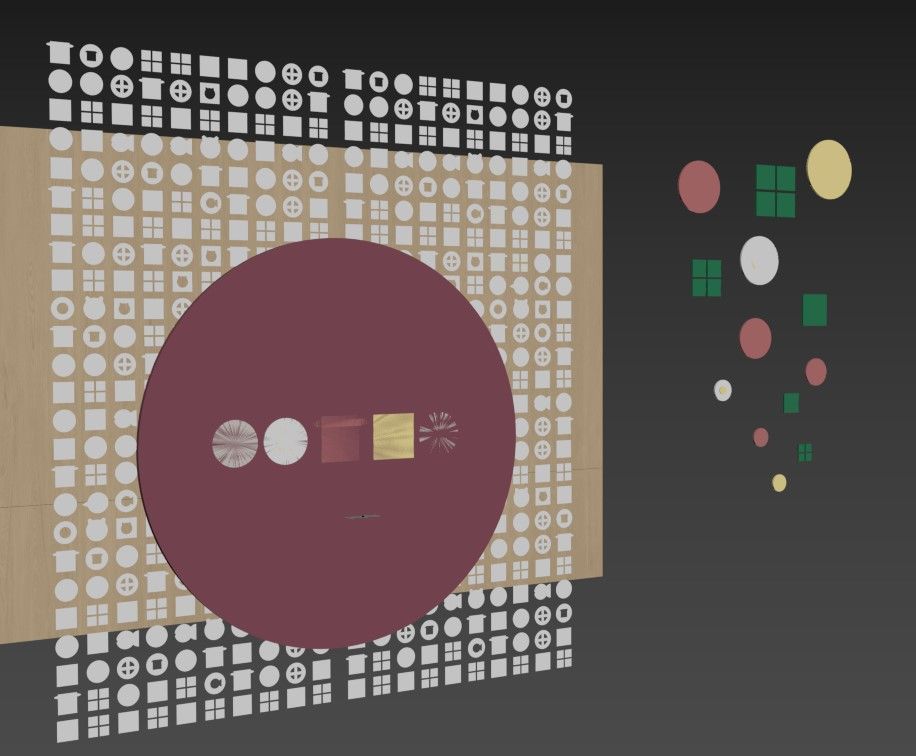 Set of Mcdonalds decor Low-poly 3D model_4