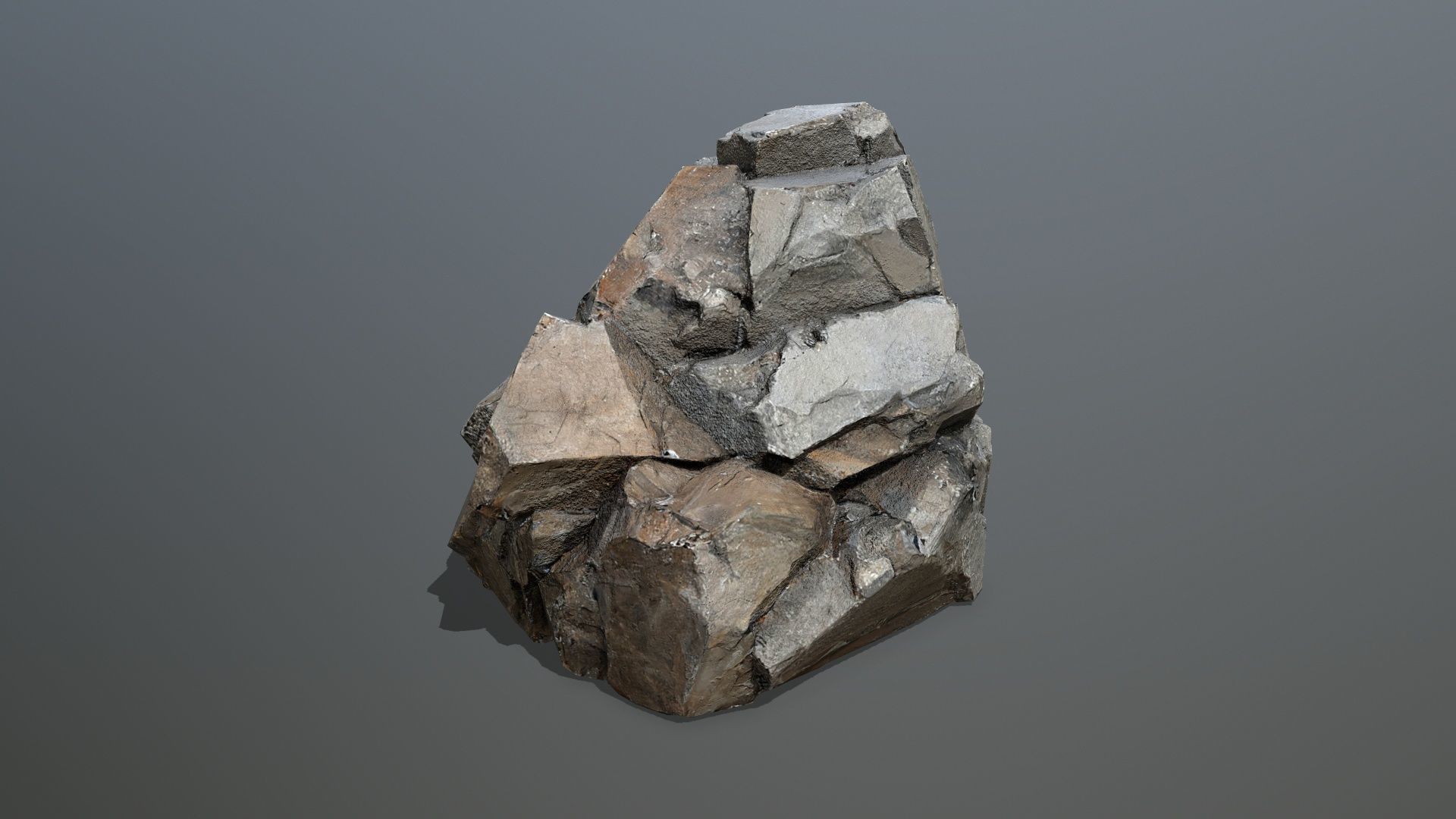 desert rocks Low-poly 3D model_4