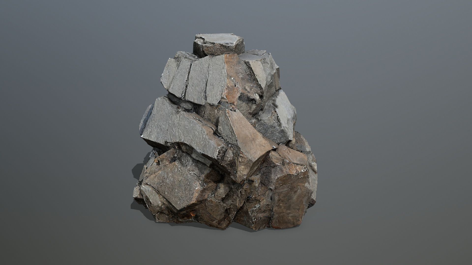 desert rocks Low-poly 3D model_2