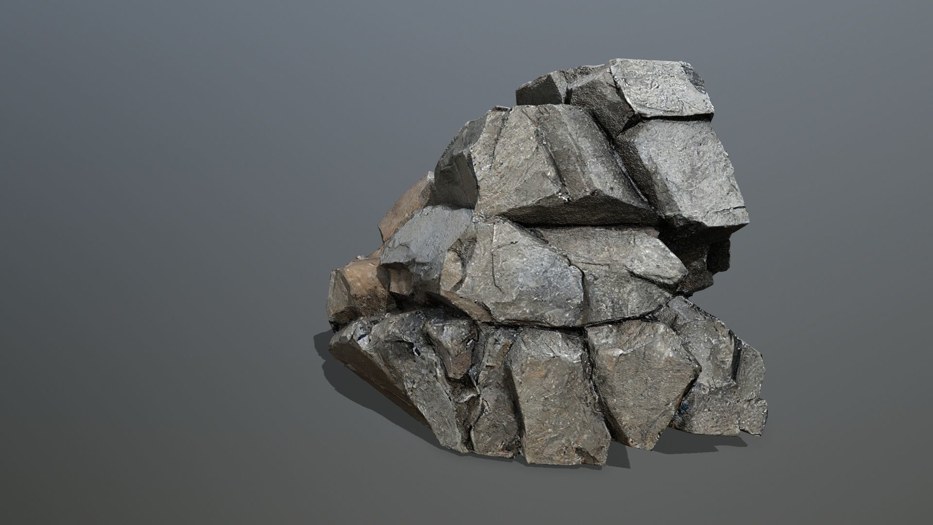 desert rocks Low-poly 3D model_6