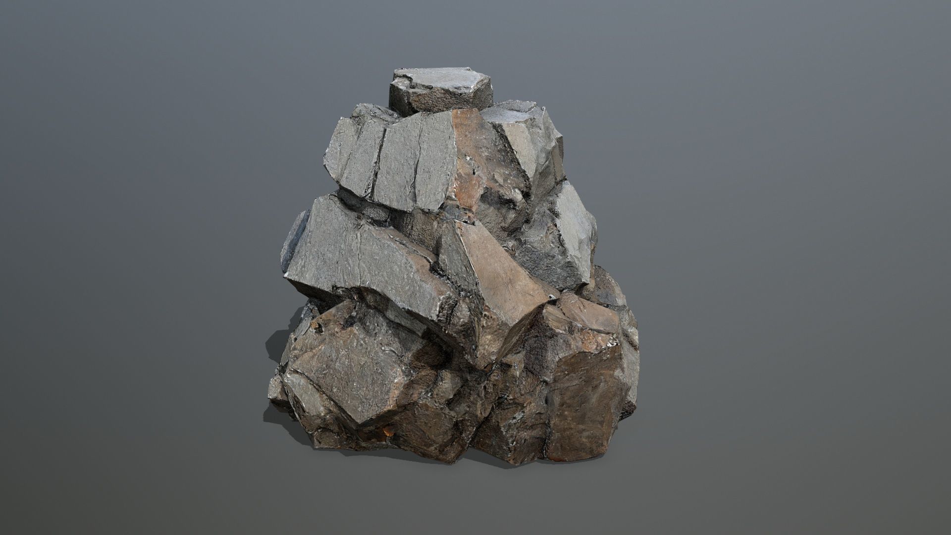 desert rocks Low-poly 3D model_3