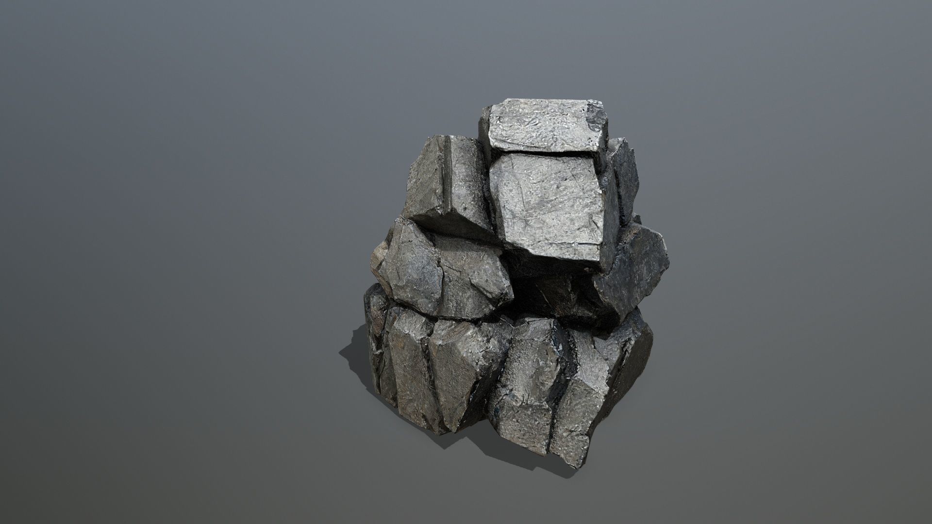 desert rocks Low-poly 3D model_7