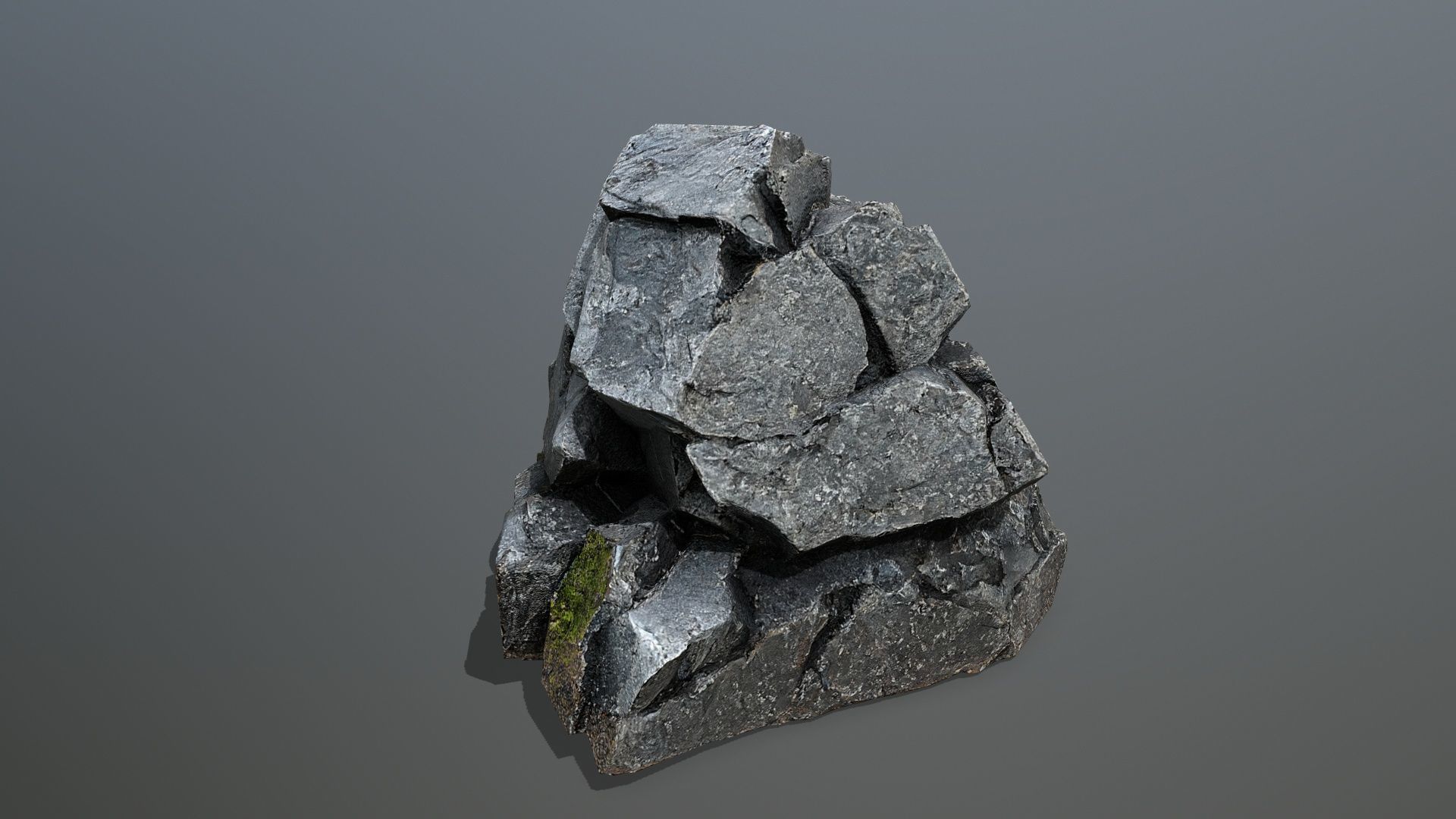 volcanic rocks Low-poly 3D model_7