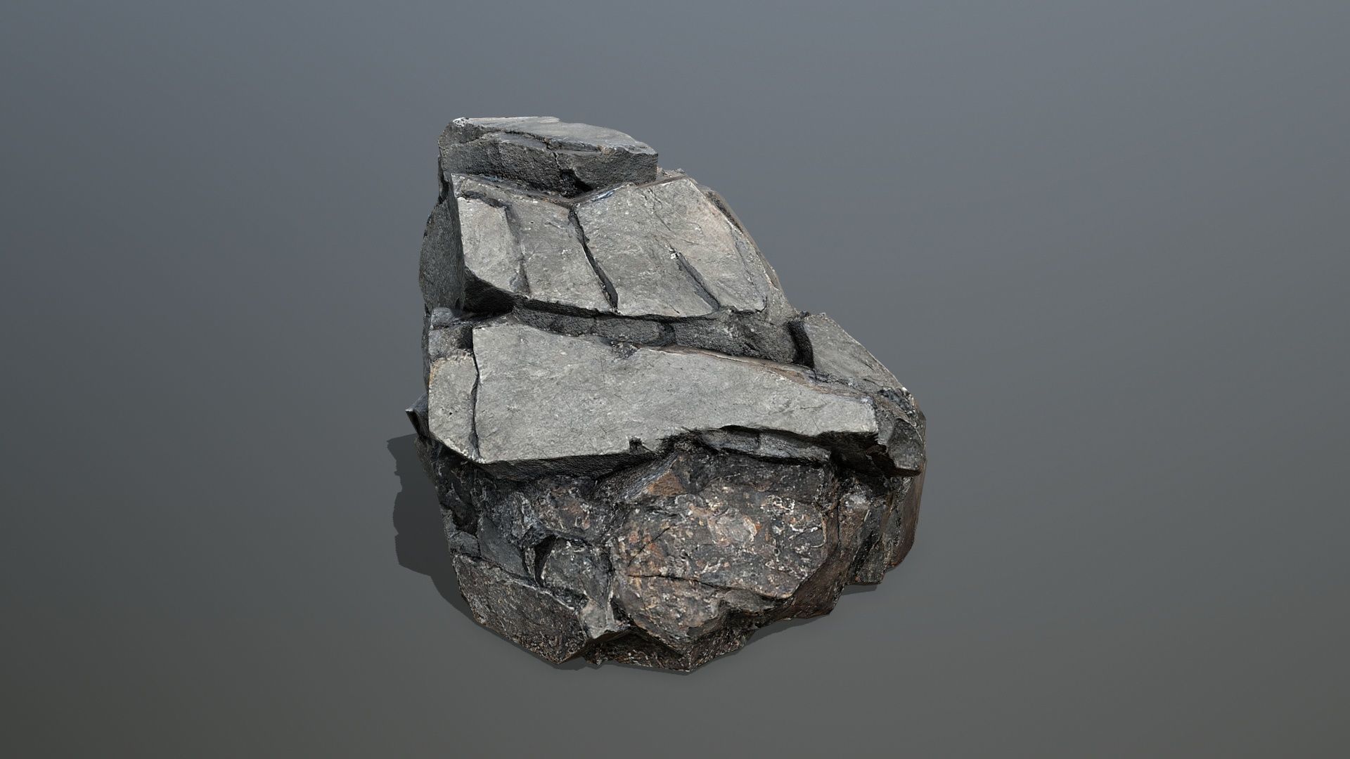 volcanic rocks Low-poly 3D model_9