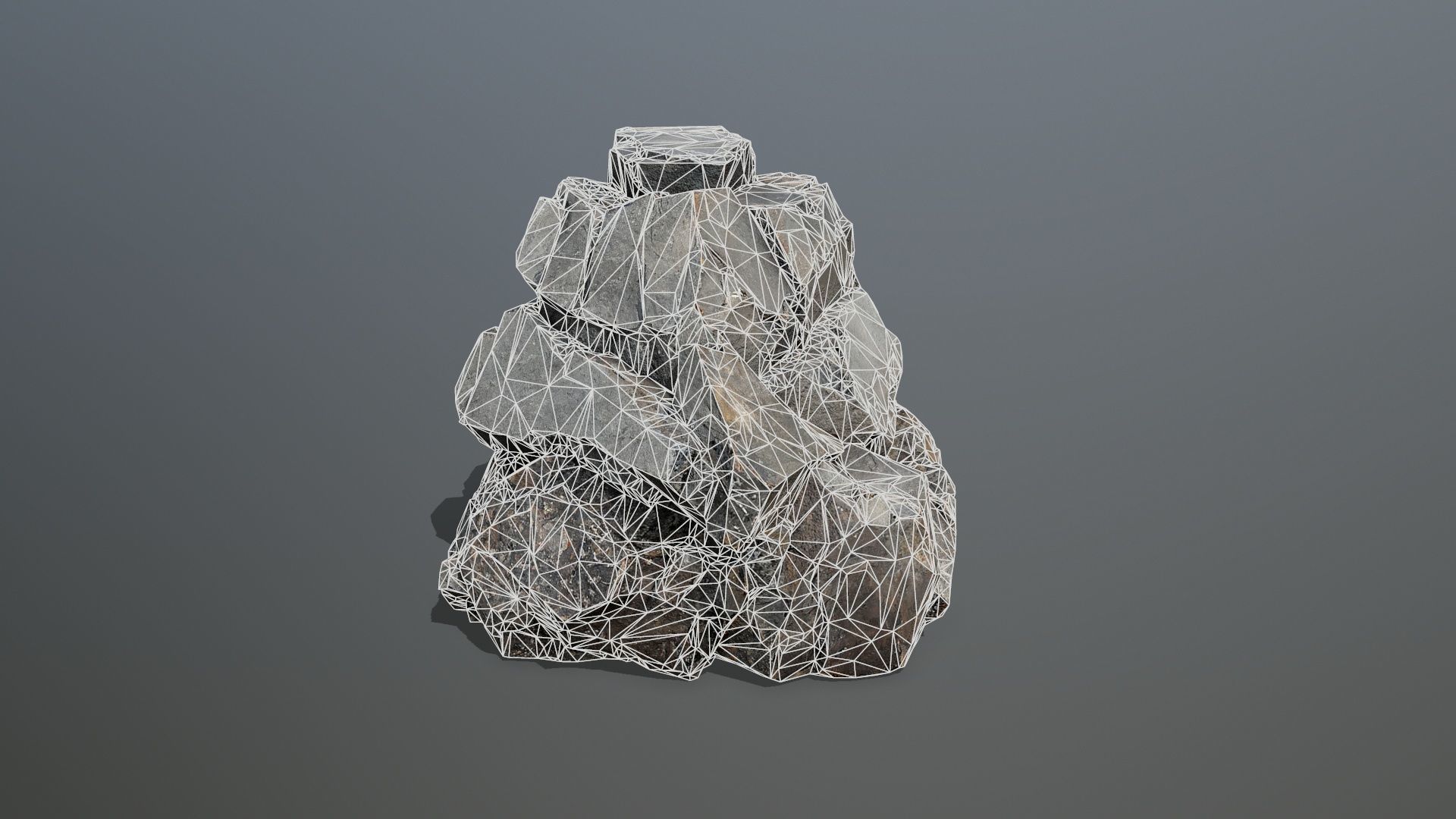volcanic rocks Low-poly 3D model_11