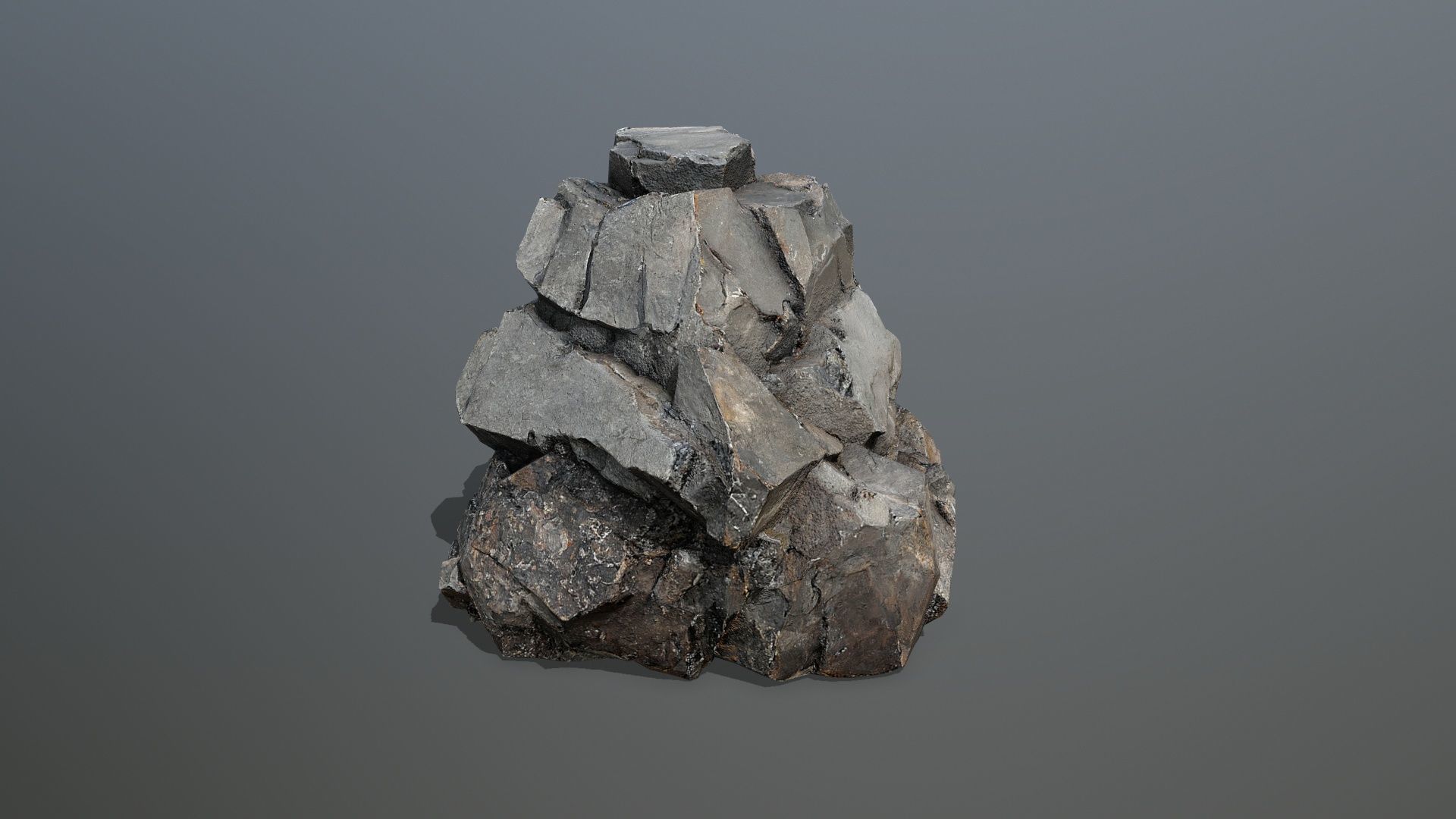 volcanic rocks Low-poly 3D model_10