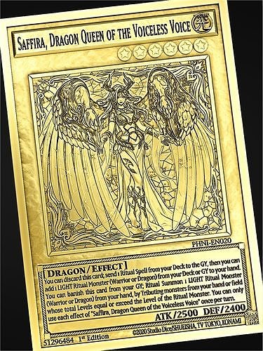 Saffira Dragon Queen of the Voiceless Voice - yu-gi-oh Free 3D print model