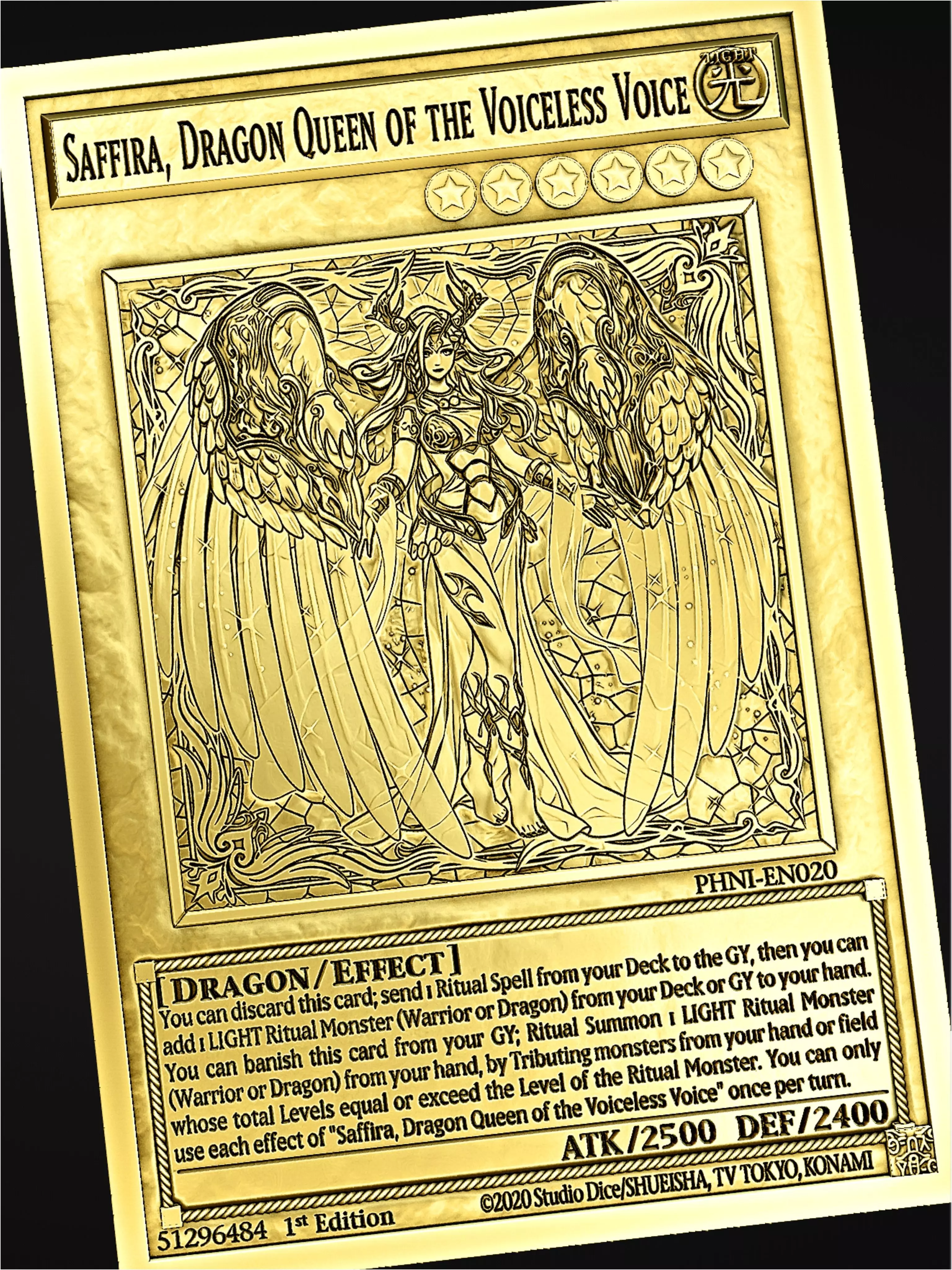 Saffira Dragon Queen of the Voiceless Voice - yu-gi-oh Free 3D print model