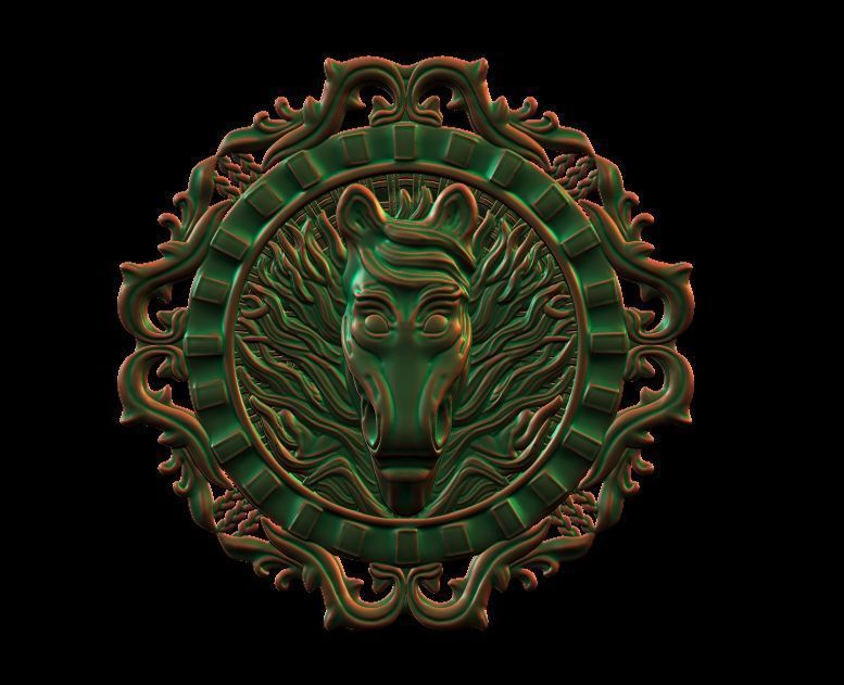 Horse Pendant 3d Model 3D print model_10