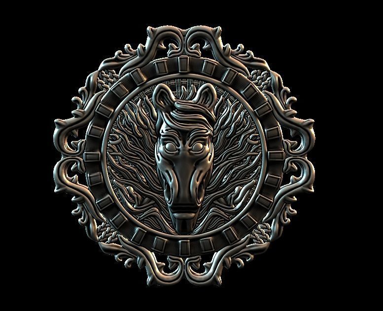 Horse Pendant 3d Model 3D print model_14