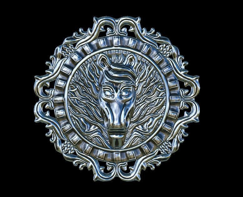 Horse Pendant 3d Model 3D print model_21