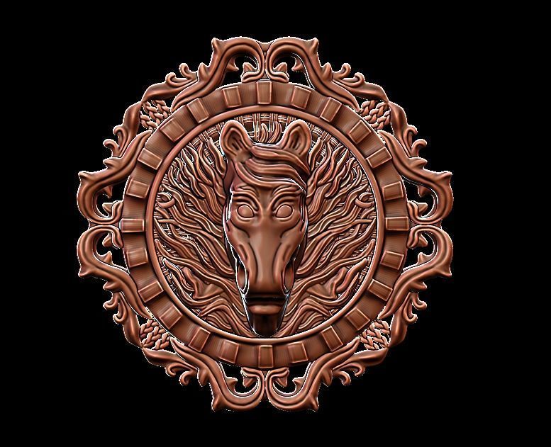 Horse Pendant 3d Model 3D print model_23