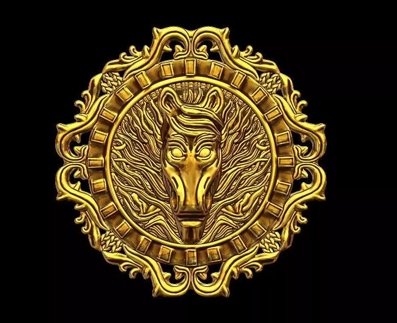 Horse Pendant 3d Model 3D print model_0