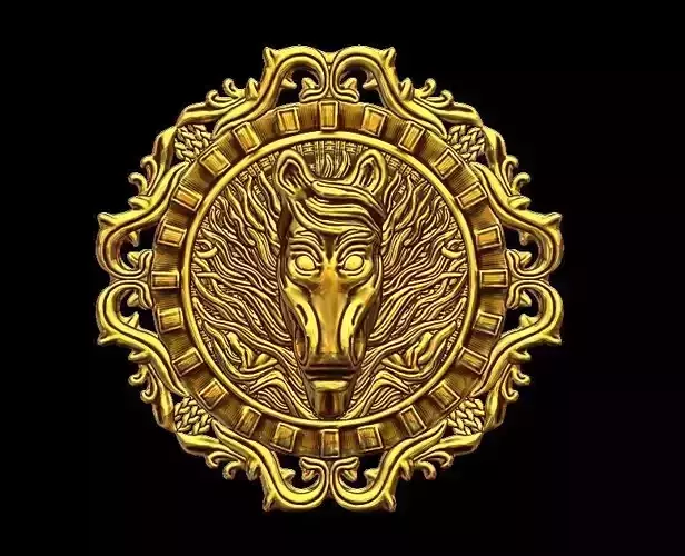 Horse Pendant 3d Model