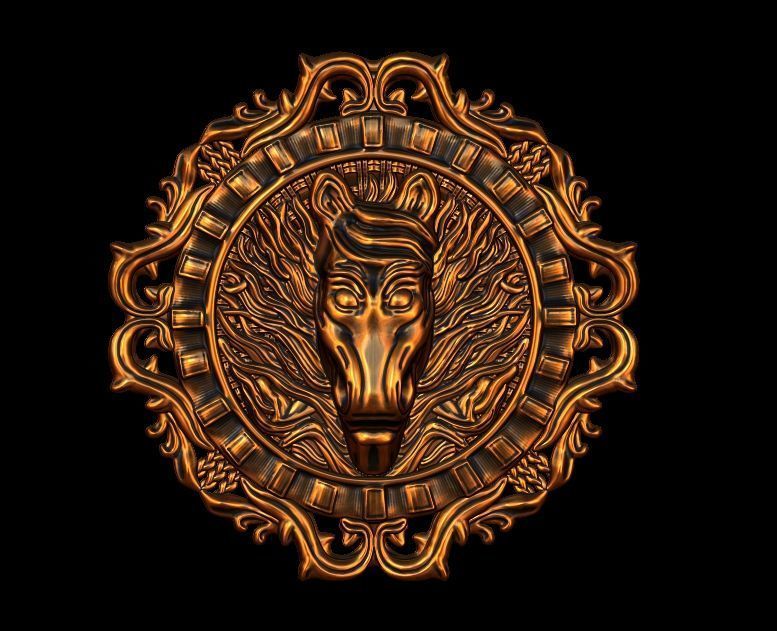 Horse Pendant 3d Model 3D print model_3