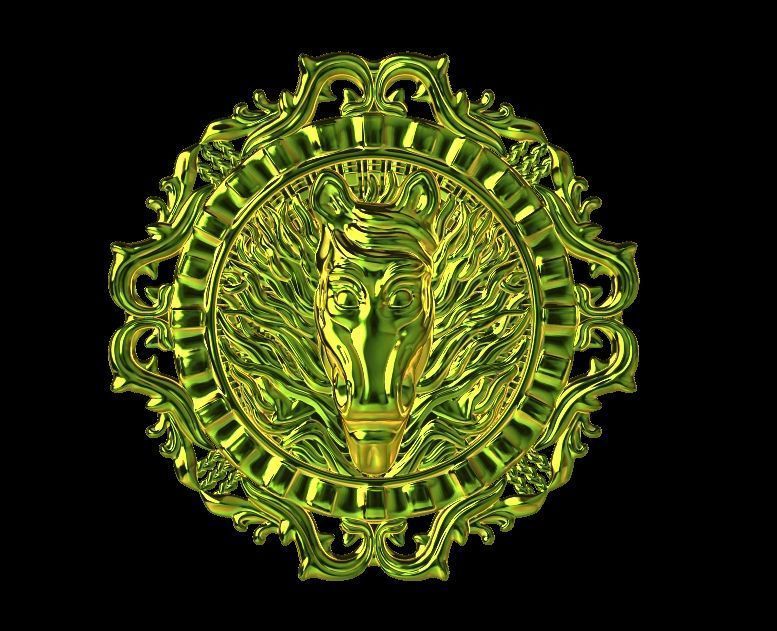 Horse Pendant 3d Model 3D print model_24