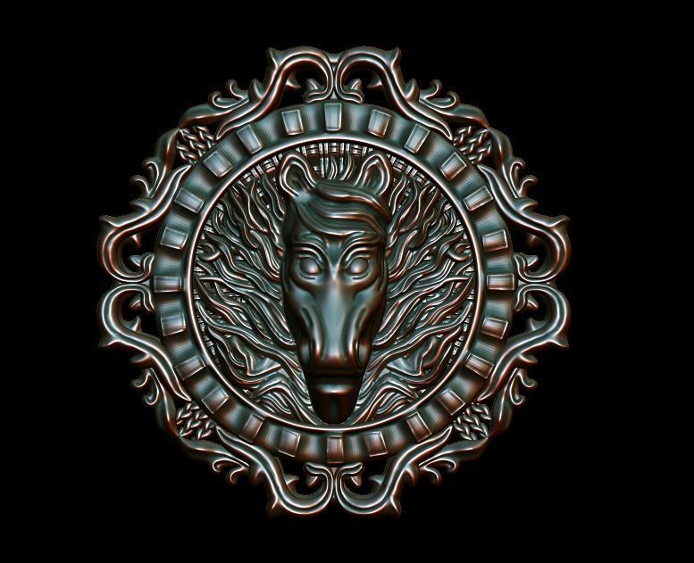 Horse Pendant 3d Model 3D print model_16