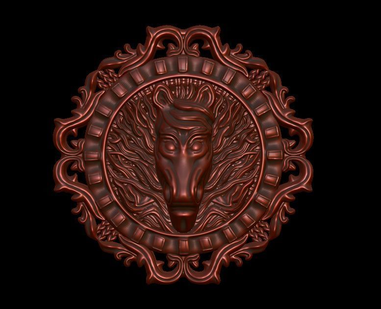 Horse Pendant 3d Model 3D print model_2